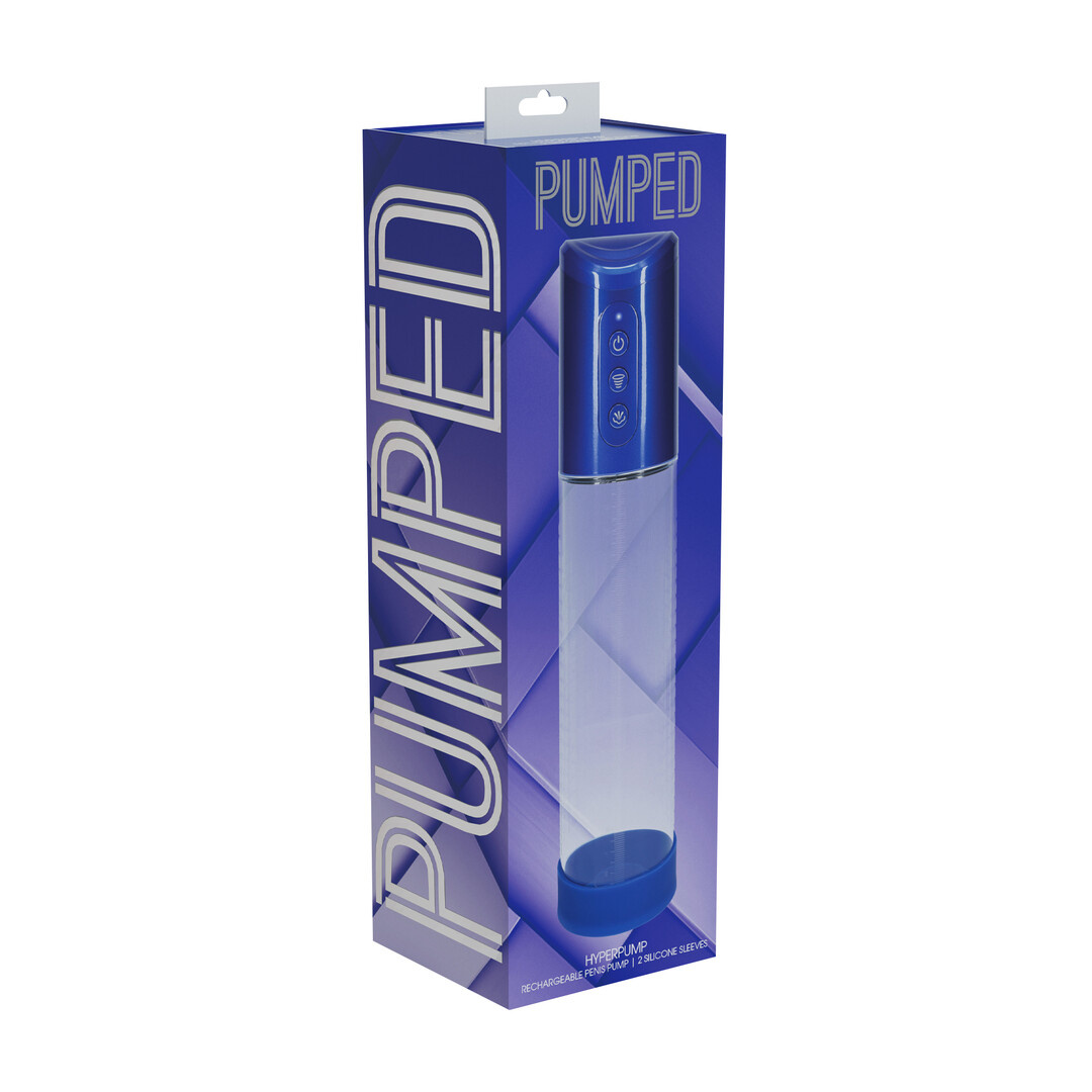 HyperPump - Oplaadbare Penis Pomp - Metallic Blauw