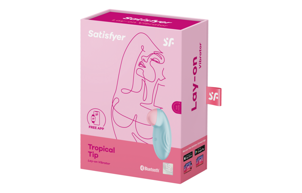 Tropical Tip Light Blue Vibrator - Intense Pleasure & Connect App