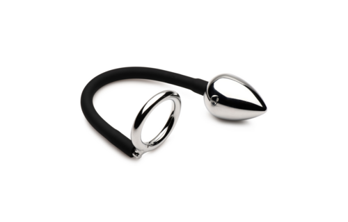 Tug And Plug 28.5 cm - Cock Ring & Anal Plug for Pleasure