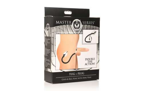 Tug And Plug 28,5 cm - Cockring & Anale Plug voor Genot