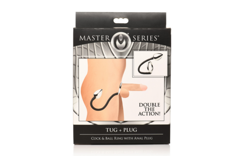 Tug And Plug 28,5 cm - Cockring & Anale Plug voor Genot