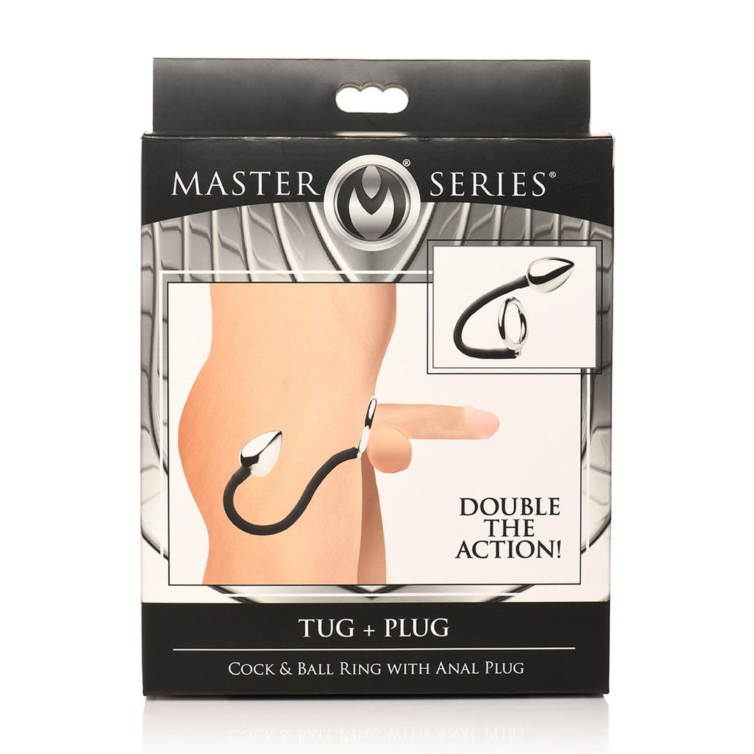 Tug And Plug 28.5 cm - Cock Ring & Anal Plug for Pleasure