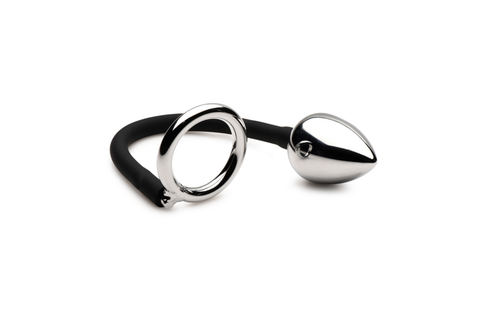 Tug And Plug 28,5 cm - Cockring & Anale Plug voor Genot