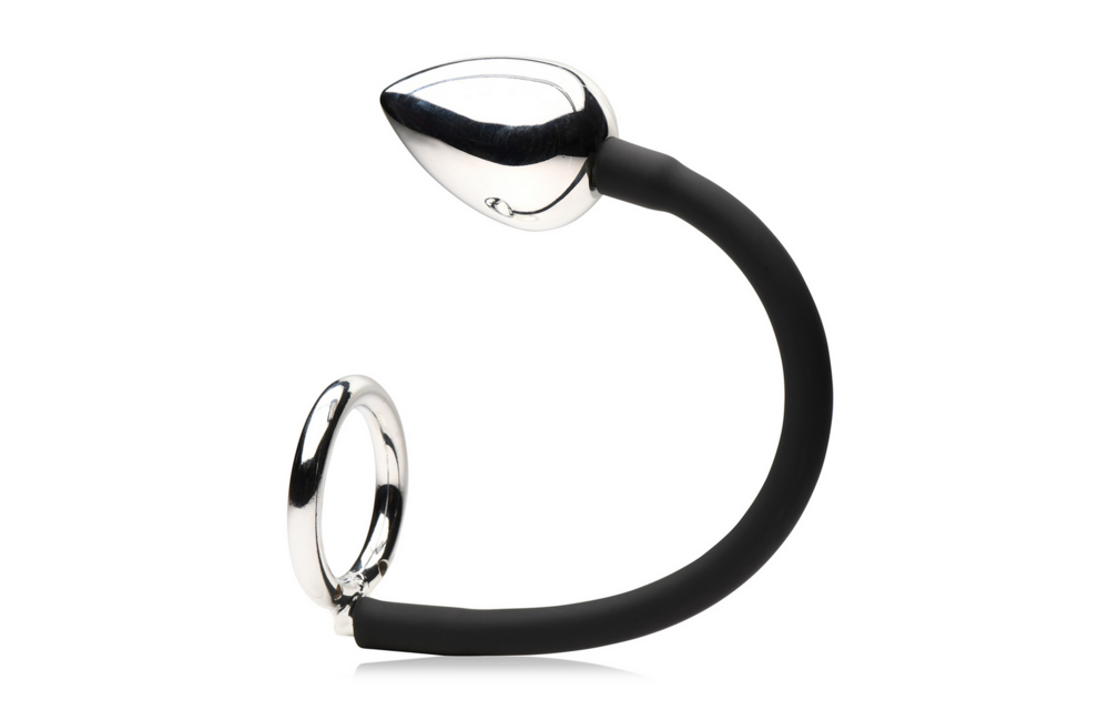 Tug And Plug 28,5 cm - Cockring & Anale Plug voor Genot