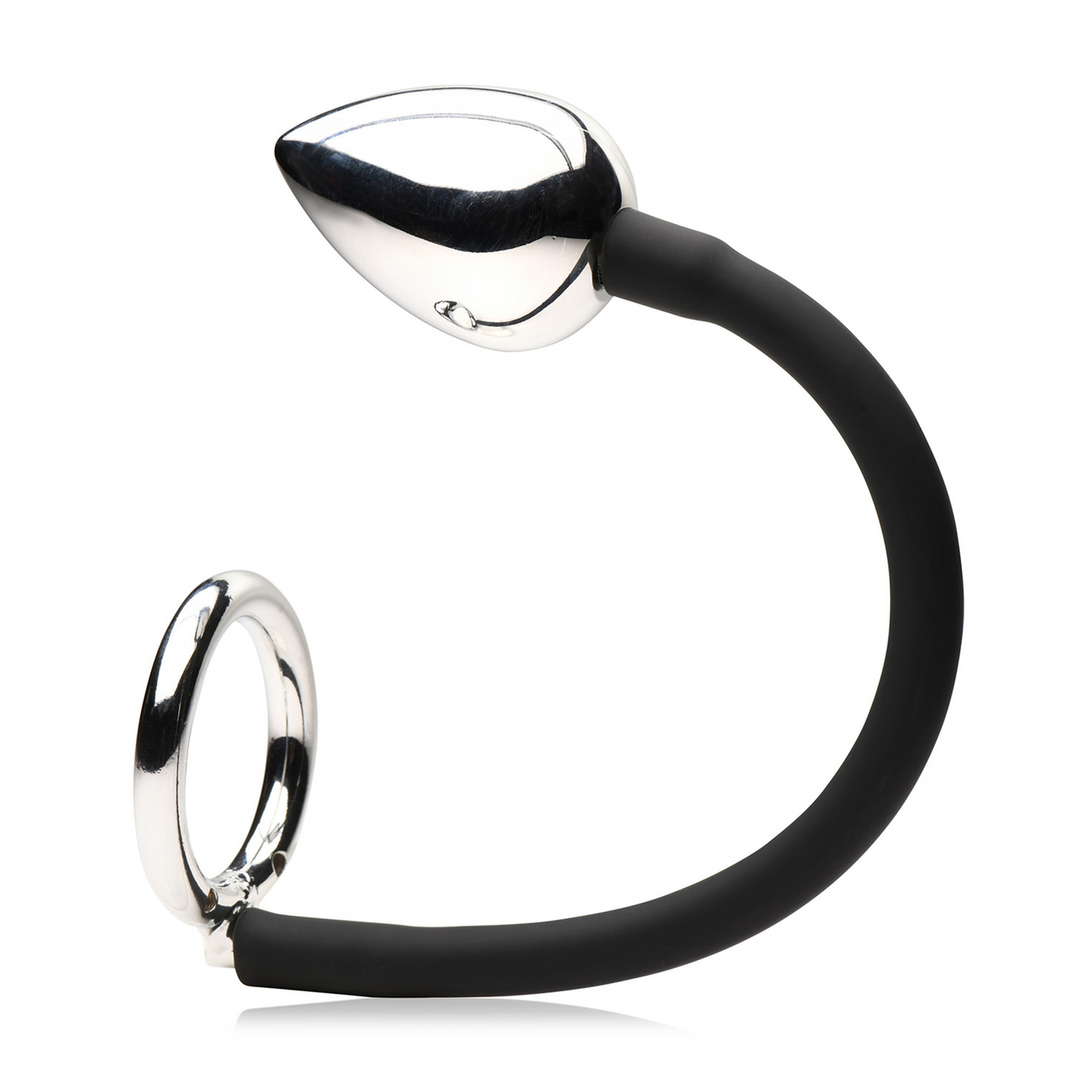 Tug And Plug 28.5 cm - Cock Ring & Anal Plug for Pleasure