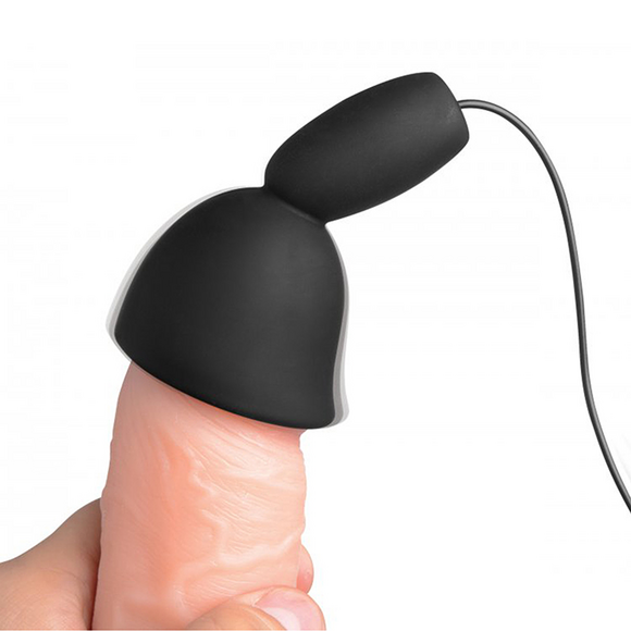 Deluxe-Silikon-Penis-Kopfstimulator – 10 Modi für Genuss