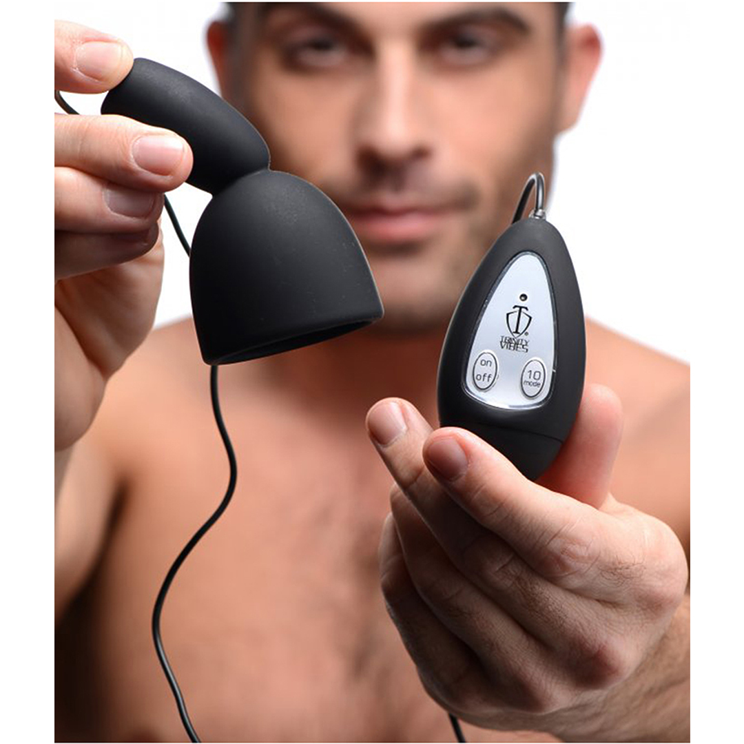 Deluxe Silicone Penis Head Stimulator – 10 Modes of Pleasure