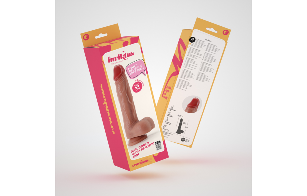 Inviktus - Vloeibare Silicoon Dildo - 9 / 23 cm - Vleeskleur