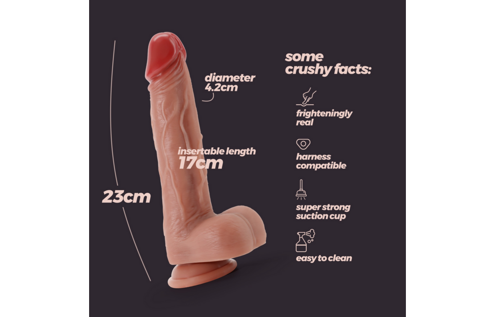 Inviktus Vloeibare Silicoon Dildo 23 cm – Ultiem Realistisch