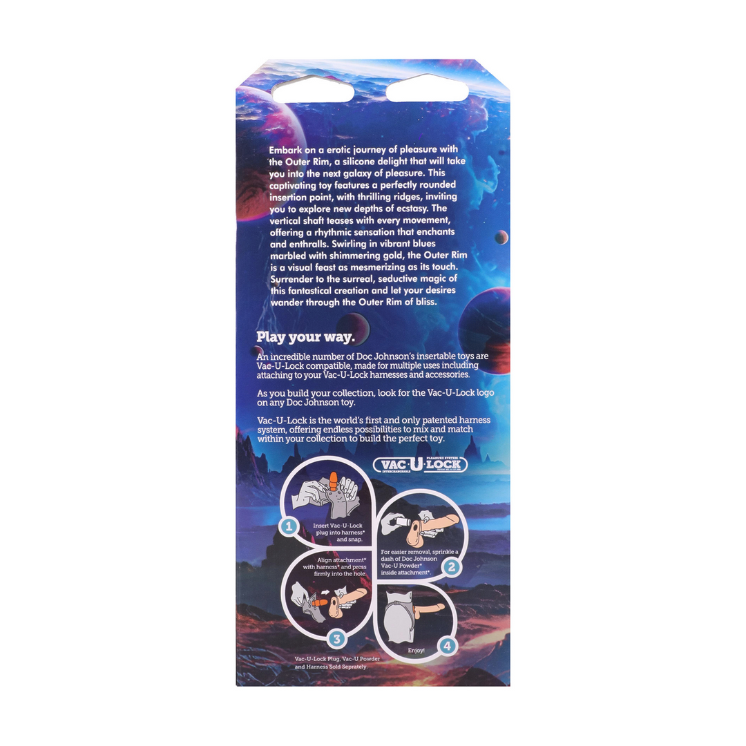 Fantasy Fuckers Outer Rim 21,1 cm – Blauw/Goud Siliconen