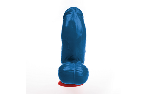 Thor M - Realistische Gebogen Dildo met Ballen - 5,9 / 15 cm - Blauw
