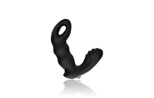 Beaded Vibrating Prostate Massager Schwarz mit Fernbedienung