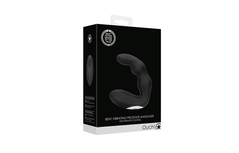 Curved Vibrating Prostate Massager Black | 10 Patterns