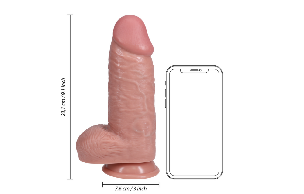 Extra Thick Straight With Balls 9/23 cm - Realistic Pleasure 7.6 cm