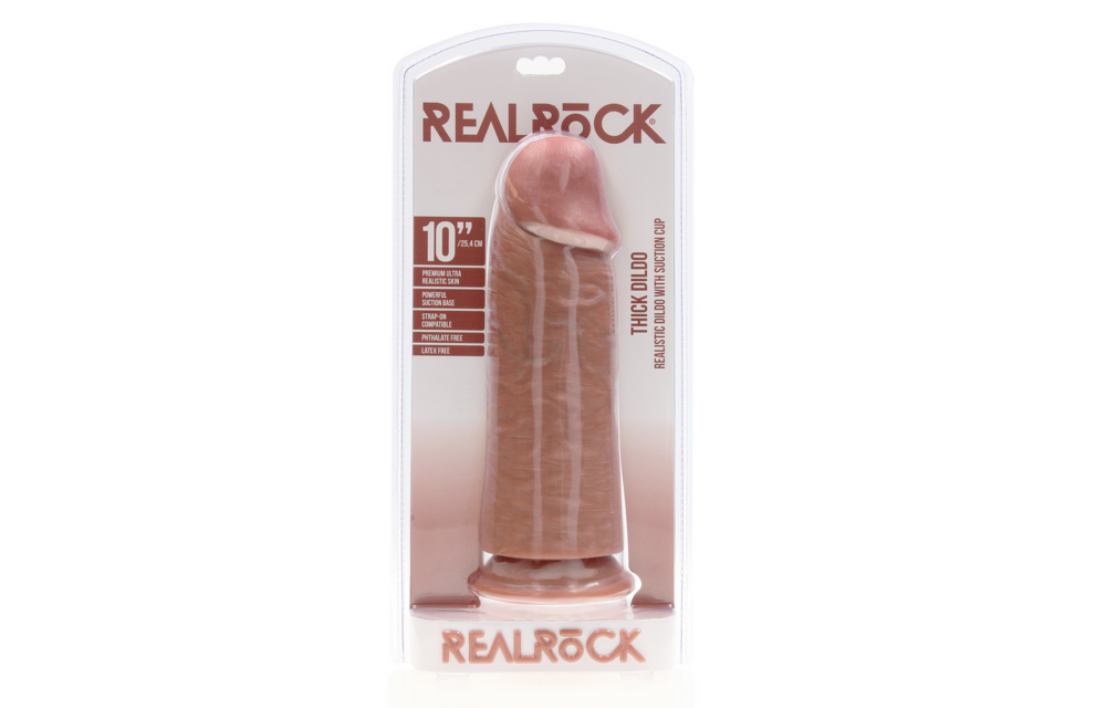Extra Dick Gerade ohne Balls 10 / 25,4 cm - Tan