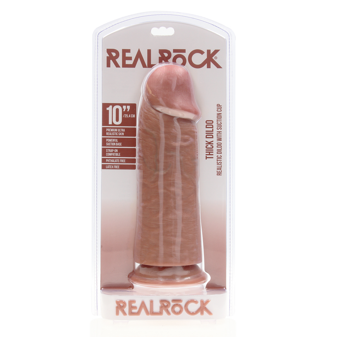 Extra Dikke Straight Zonder Ballen 25,4 cm - RealRock Tan