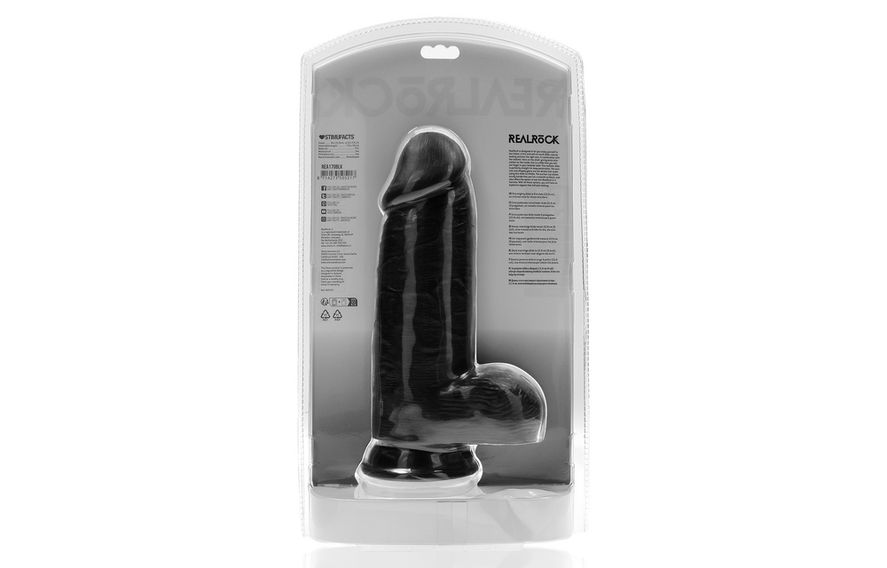 Extra Thick Straight with Balls 9 / 23 cm - Black