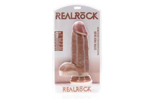 Extra Dik Recht Met Ballen 7,6 cm – Realistische Dildo Bruin
