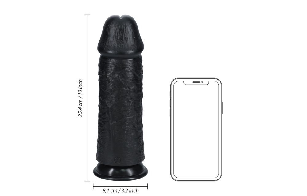 Extra Dikke Recht zonder Ballen 10 / 25,4 cm - Zwart