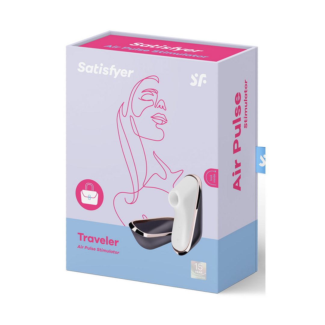 Traveler Air Pulse Stimulator – Chic & Stylish Aubergine Rose Gold