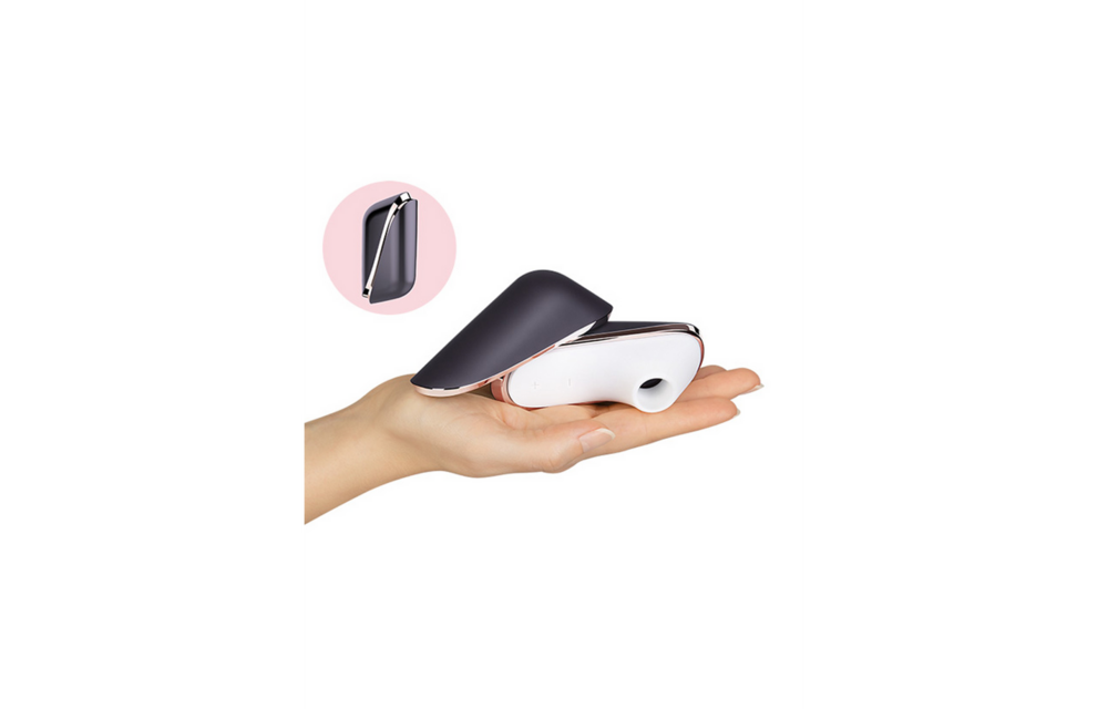 Traveler Air Pulse Stimulator – Chic & Stylish Aubergine Rose Gold