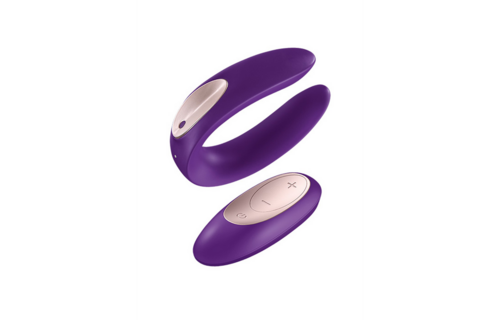 Double Plus Remote Control Partner Vibrator Purple - Satisfyer