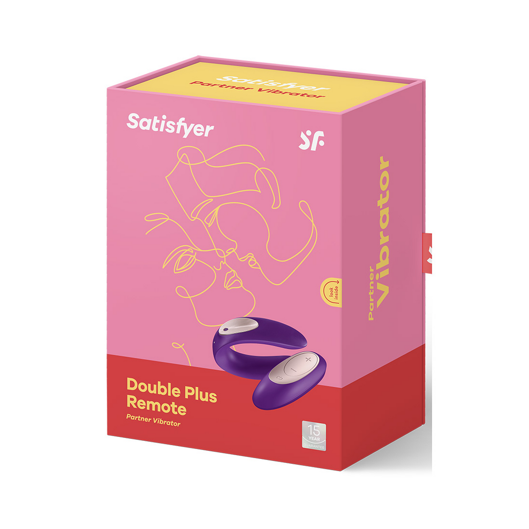 Double Plus Remote Control Partner Vibrator Purple - Satisfyer