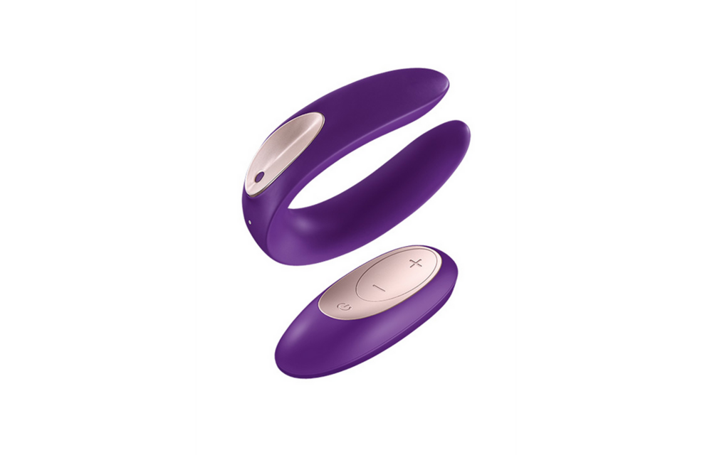 Double Plus Afstandsbediening Partner Vibrator Paars - Satisfyer