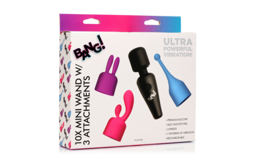 Mini Wand Massager met 3 Opzetstukken | Krachtige Sensaties