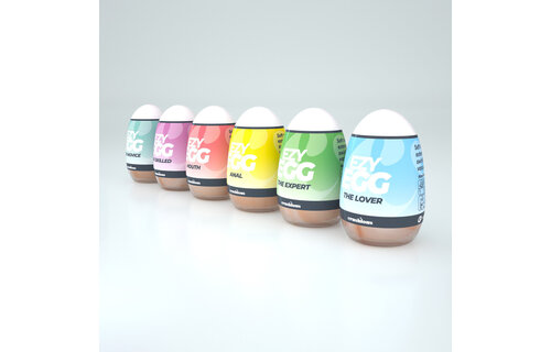 Ezy Egg Masturbator Egg 6x Multicolour – Pleasure & Variety