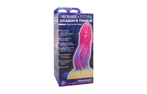 Fantasy Fuckers Dragon Tongue 18.4 cm – Glow in the Dark Multicolour