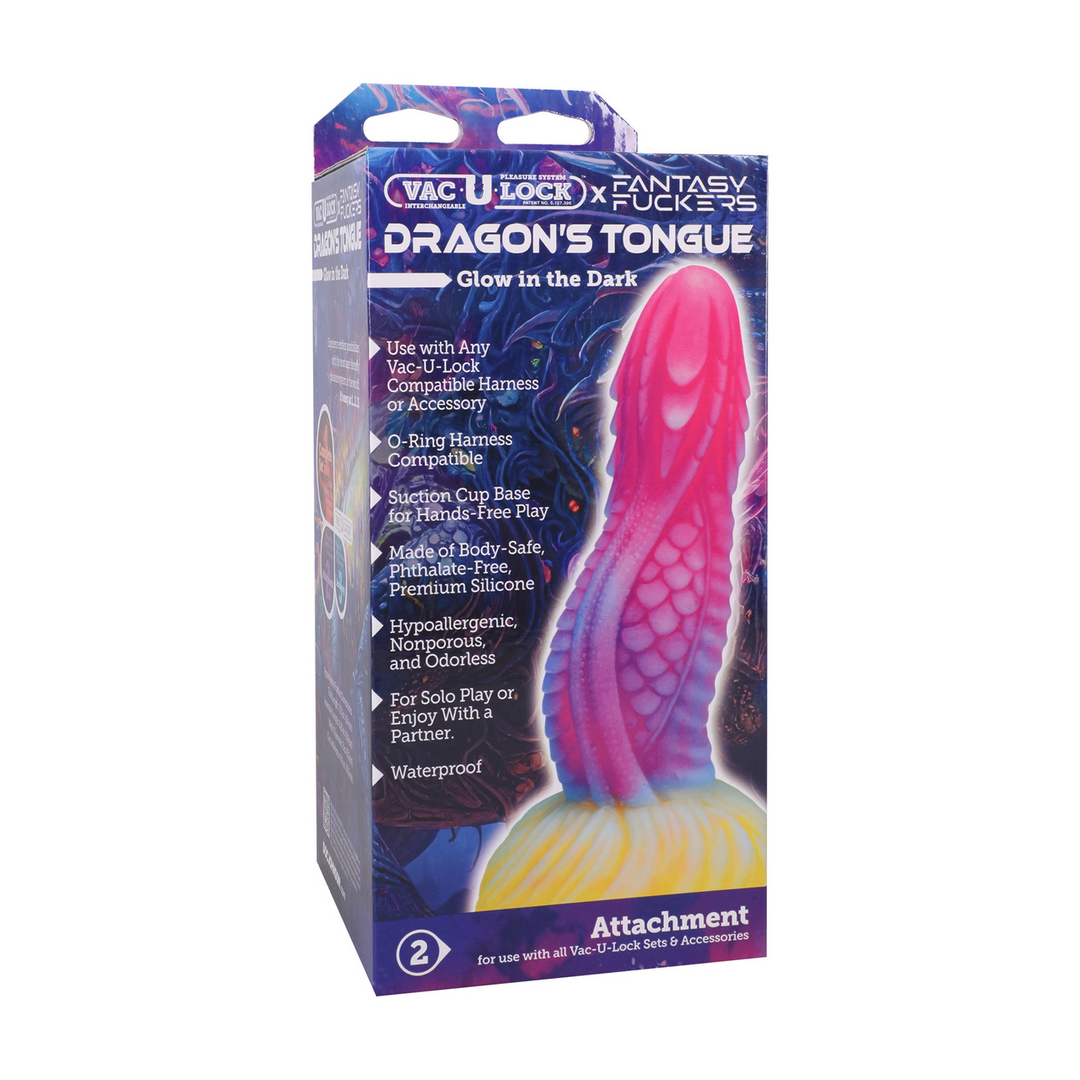 Fantasy Fuckers Dragon Tongue 18.4 cm – Glow in the Dark Multicolour