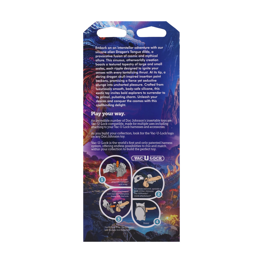 Fantasy Fuckers Draak Tongue 18,4 cm – Glow in the Dark Multicolor