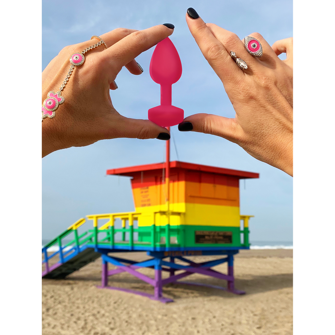 G-Plug S 8 cm Neon Pink – Flexibler Buttplug & Vibration