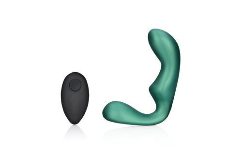 Puntige Vibrerende Prostaatmassage met Afstandsbediening - Metallic Groen