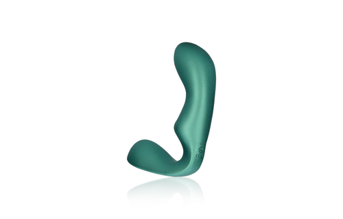 Spitzes vibrierendes Prostatamassagegerät mit Fernbedienung - Metallic Grün