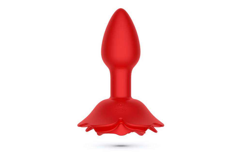 Giulietta - Draaibare Anale Rozenplug met Afstandsbediening - Rood