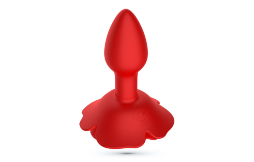 Giulietta Draaibare Anale Rozenplug 7,7 cm Rood Met Afstandsbediening