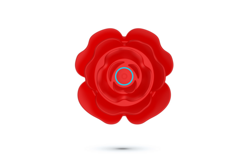 Giulietta Rotating Anal Rose Plug 7.7 cm Red With Remote Control