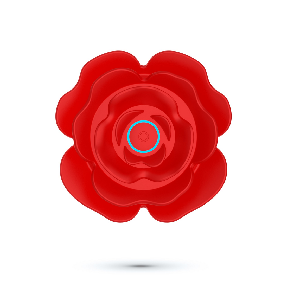 Giulietta Rotating Anal Rose Plug 7.7 cm Red With Remote Control