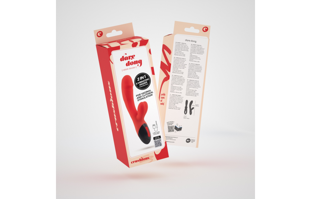 Dare Dong - Rechargeable Rabbit Vibrator - Red