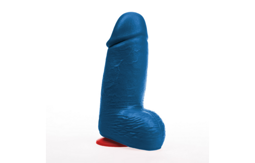 ✊Fuck & Fist Dagr M - Realistische Dikke Dildo met Ballen - 5,7 / 14,5 cm - Blauw