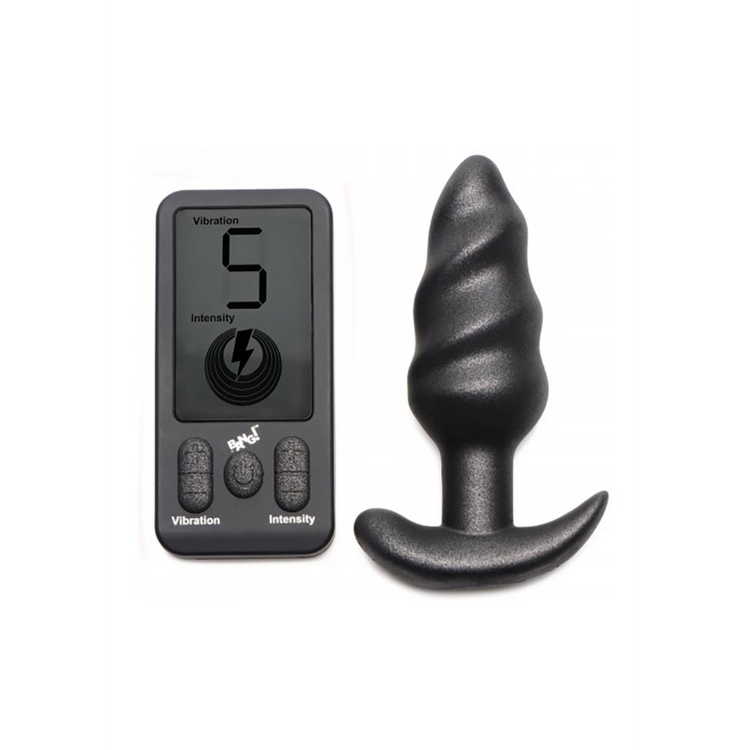 Vibrating Silicone Swirl Plug 9.1 cm with Remote Control