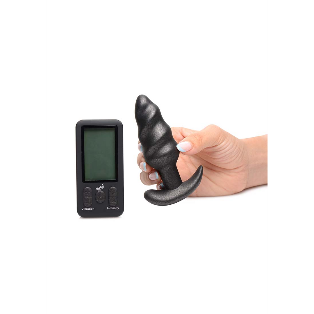 Vibrerende Siliconen Swirl Plug 9,1 cm met Afstandsbediening