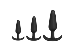 Tush Trainer 9,9 cm – 3-teiliges Silikonset Schwarz | Sicher & komfortabel