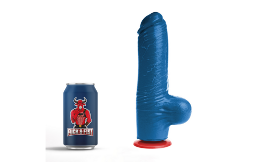 ✊Fuck & Fist Tyr L - Realistische Dildo met Ballen - 6,3 / 16 cm - Blauw