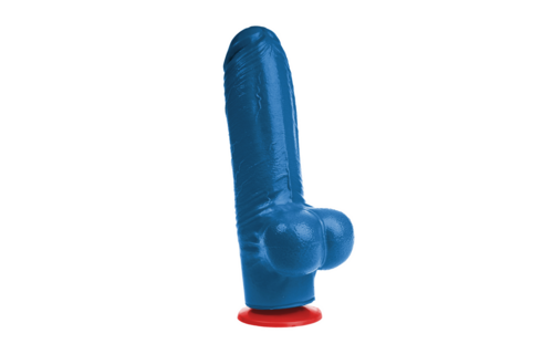 ✊Fuck & Fist Tyr L - Realistic Dildo with Balls - 6.3 / 16 cm - Blue