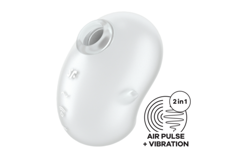 Cutie Ghost - Air Pulse Vibrator - White