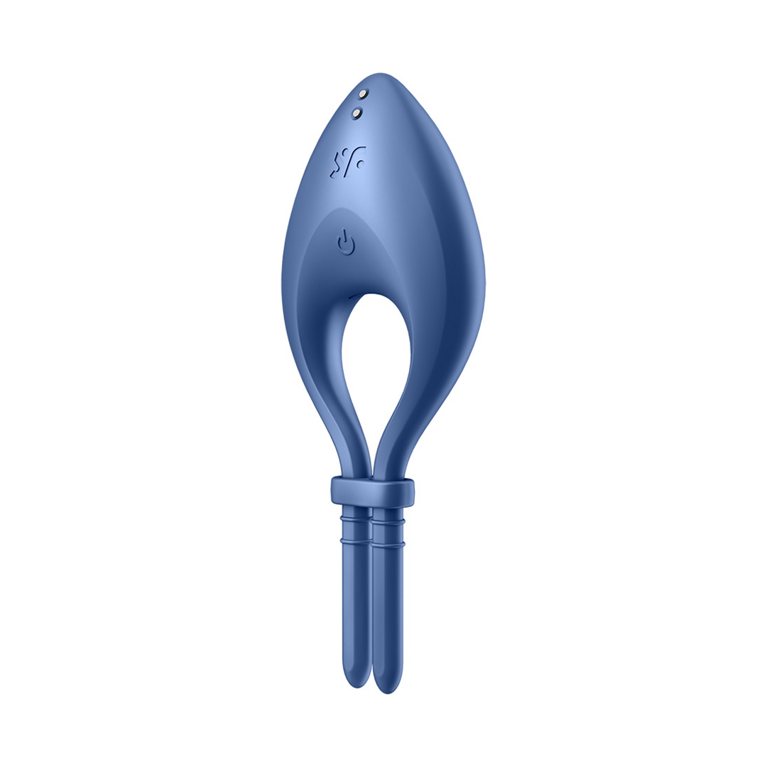 Bullseye Cockring Blauw - Verstelbaar & 12 Vibraties