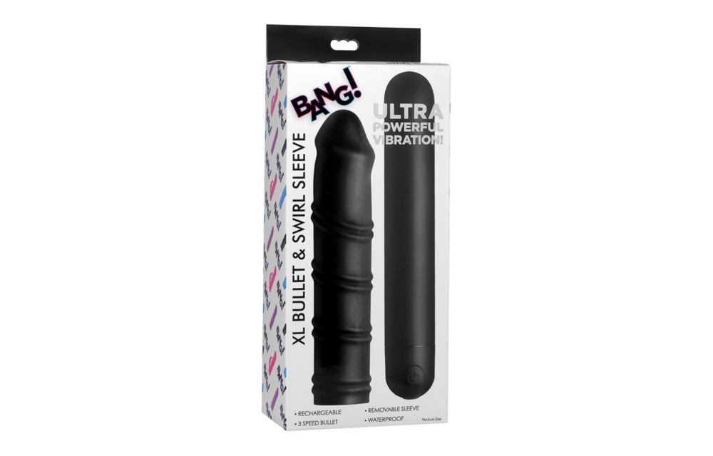 XL Bullet & Swirl Siliconen Sleeve - Ultieme Sensatie!